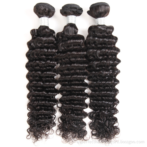 Factory Price Deep Wave Bundles Sample Indian Virgin Hair 100% Real Human Hair Bundles